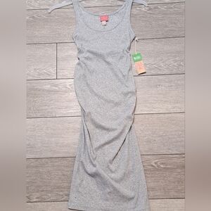Paisley Sky Heather Gray Tank Maxi Dress